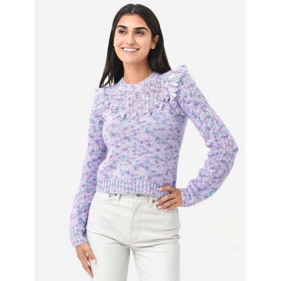 LoveShackFancy Sweaters - LoveShackFancy Koru Fringe Pullover Sweater Womens Sz M Wool Alpaca Cottagecore